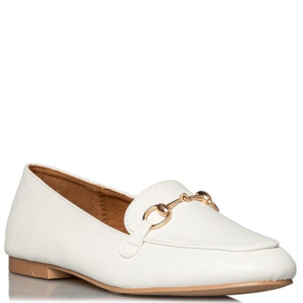 Envie Shoes Γυναικεία Loafers Λευκό V84-15039-33